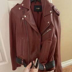 Leathe Jacket Red Size 38