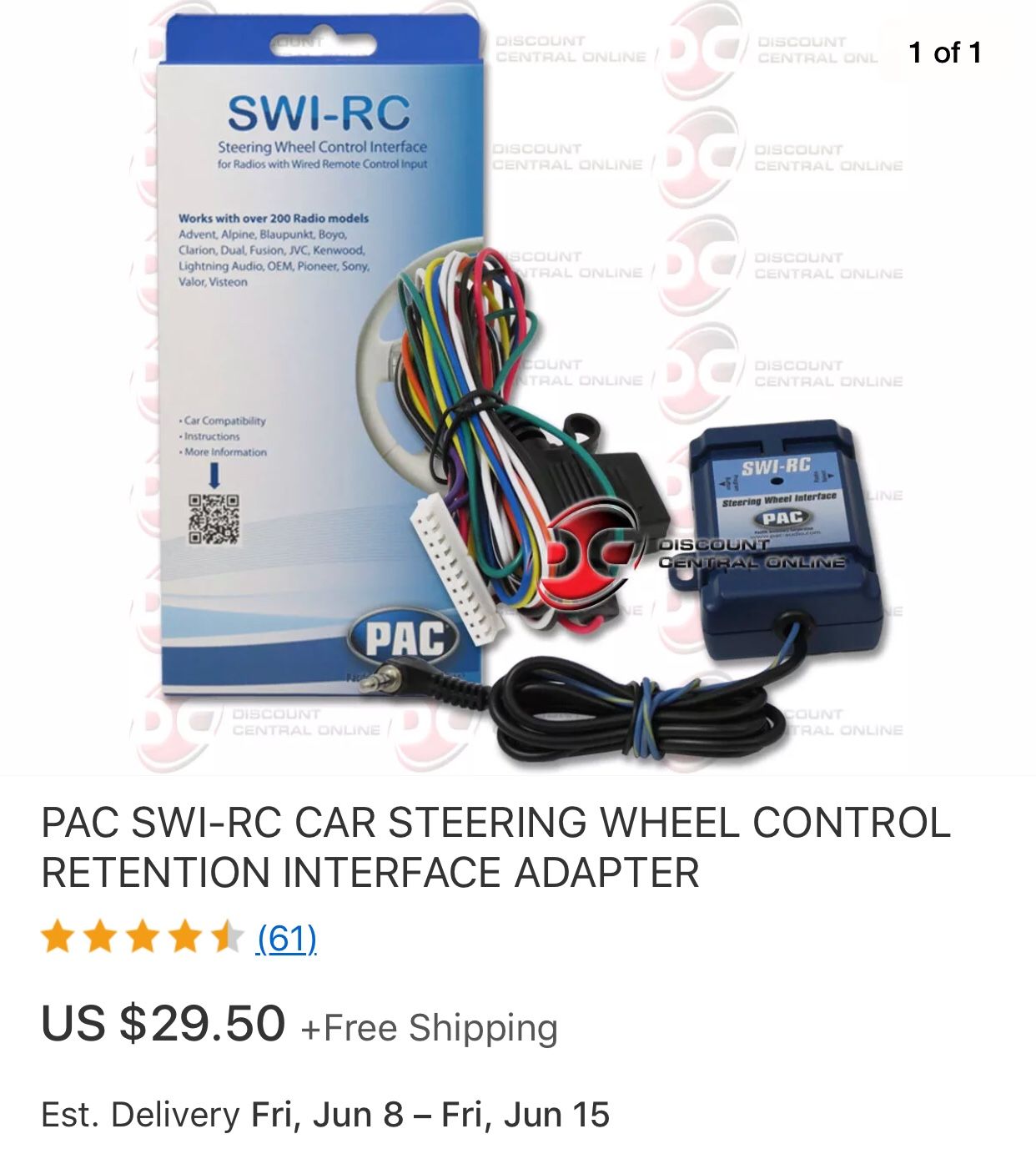 PAC SWI-RC CAR STEERING WHEEL CONTROL