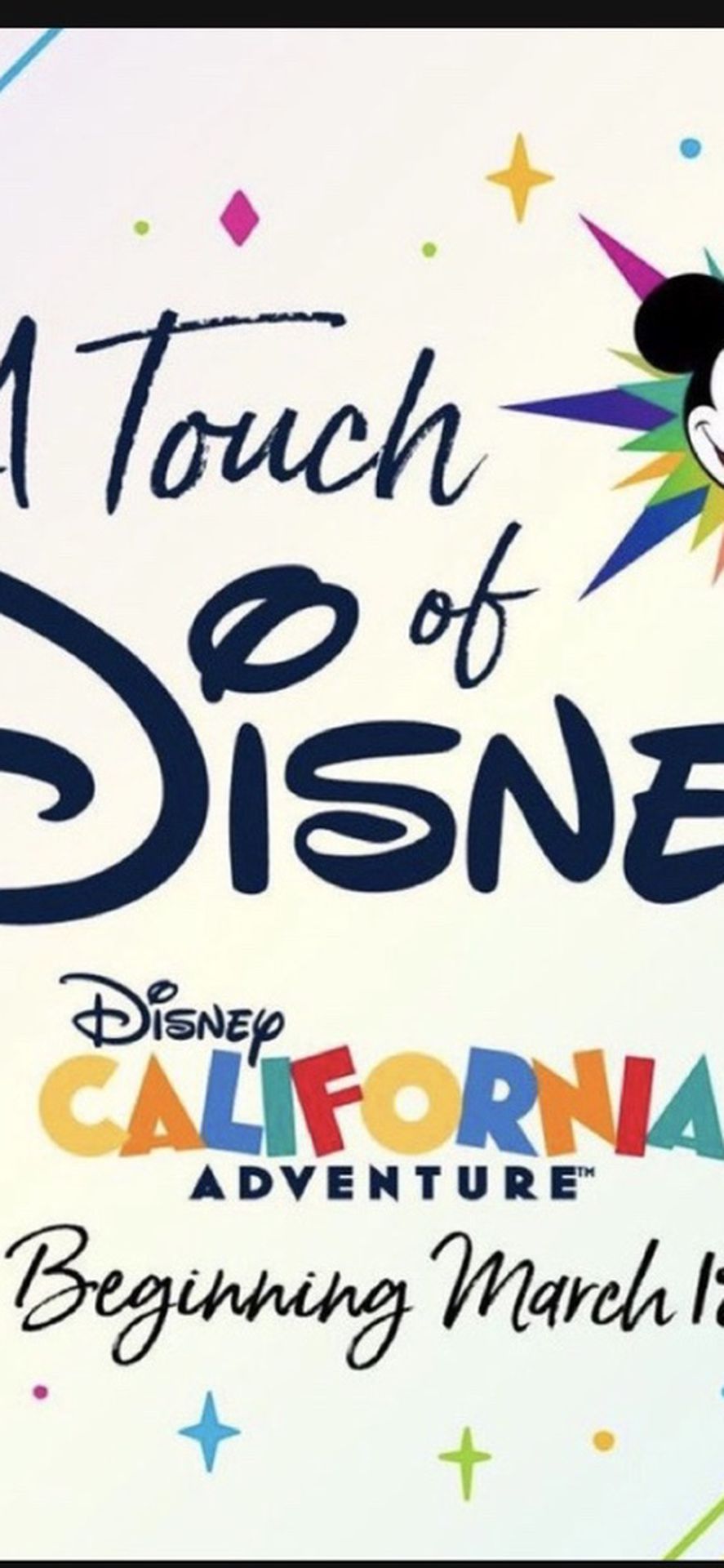 A Touch Of Disney Ticket