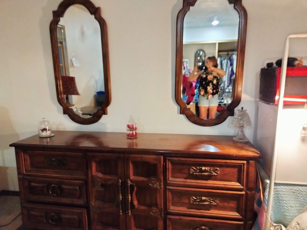 Oblong Wooden Mirrors