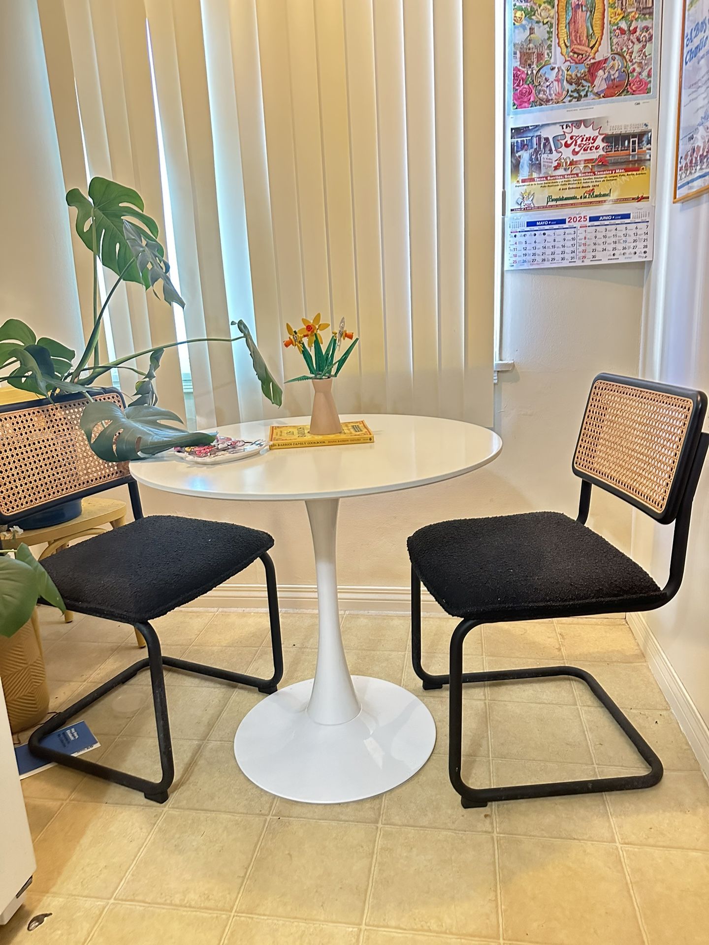 Small Dining Table & 2 Dining Chairs