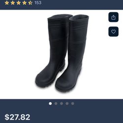 Marshalltown Adult unisex Black Waterproof Work boots Size: 8