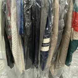 Entire Men’s Wardrobe For Sale - Lot Of 30+ Pieces, Coats, Suits, Etc.