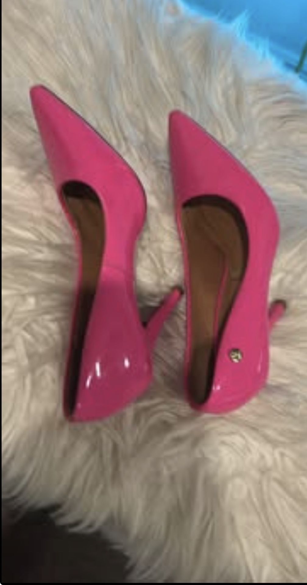 Hot Pink Patent Pointed-Toe Heels – Stunning, Like New! Size 7