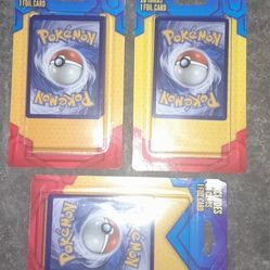 3 X Unopened Packs Of 20 Pokemon Cards Each With 1 Foil Card