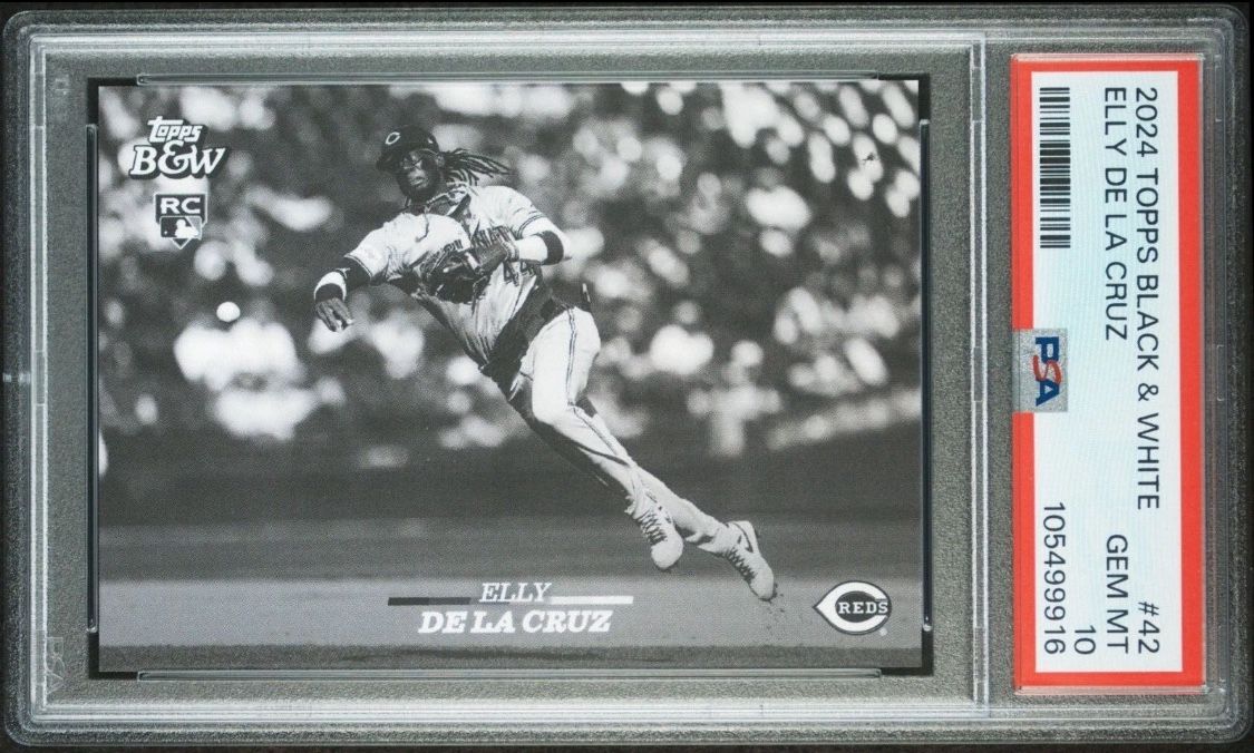 2024 Topps Black & White #42 Elly De La Cruz Rookie RC PSA 10 Gem Mint