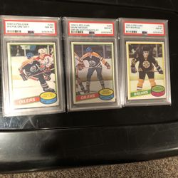 1980 Opee Chee Graded Hockey Lovers Dream !! Gretzky 2 Year Messier Borque Rookie Cards ! All Graded 