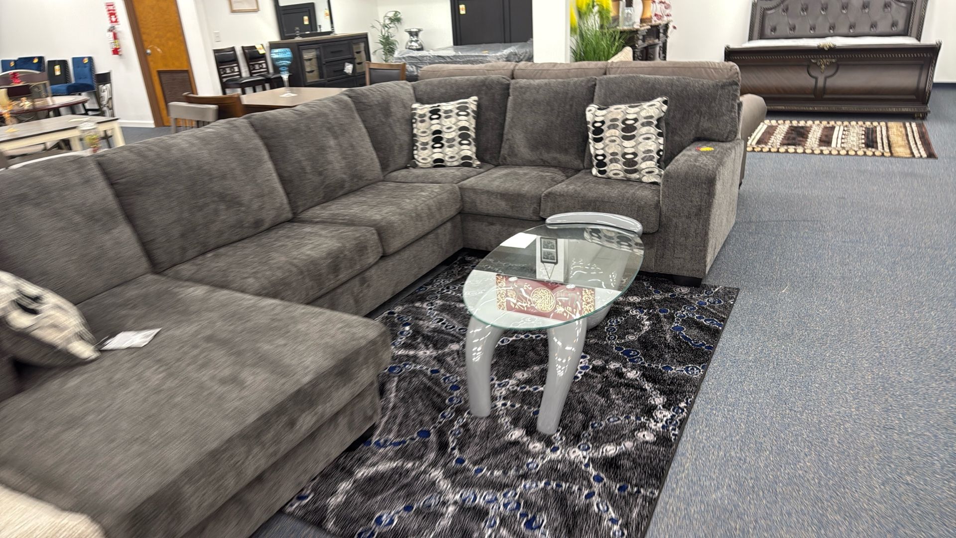 “Modern Grey Sectional — Customizable Chaise (Right or Left Side)!”