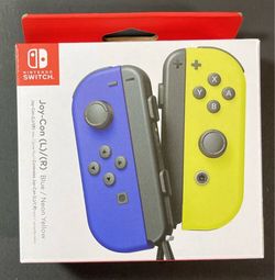 Nintendo switch joy con controllers (blue/neon yellow)