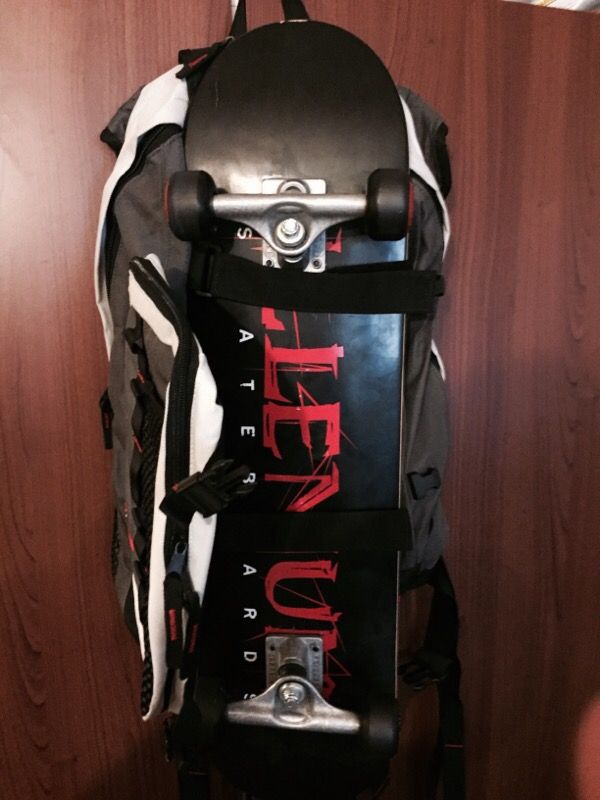 illenium backpack with skateboard