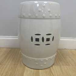 White Ceramic Ottoman 