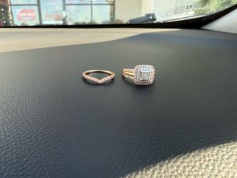 Engagement ring w/ band