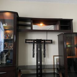 3-piece Floating Entertainment Center Including/separate TV Stand $300/obo 