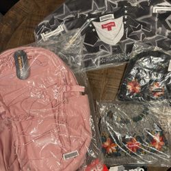 Supreme S/S 25’ Week 1 Crochet Beanie, Backpack, Utility Bag, Football Jersey, Contrast Zip Jacket 