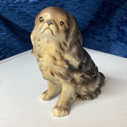 Ceramic English spaniel dog figurine