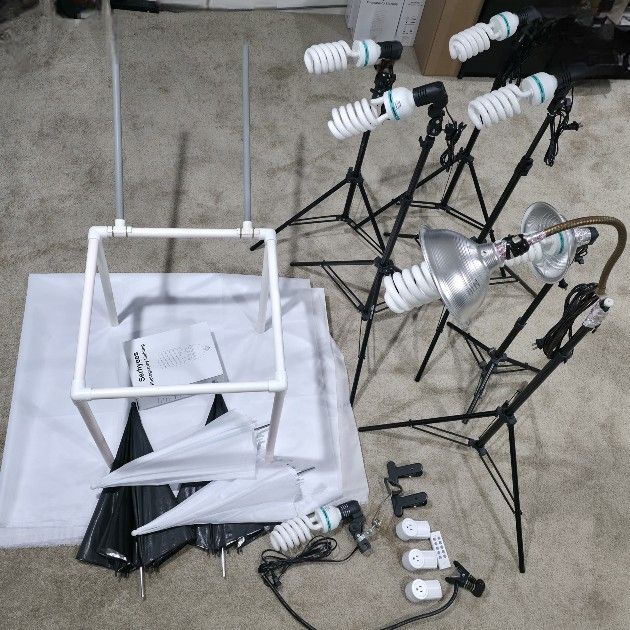 Studio photographic lighting setup