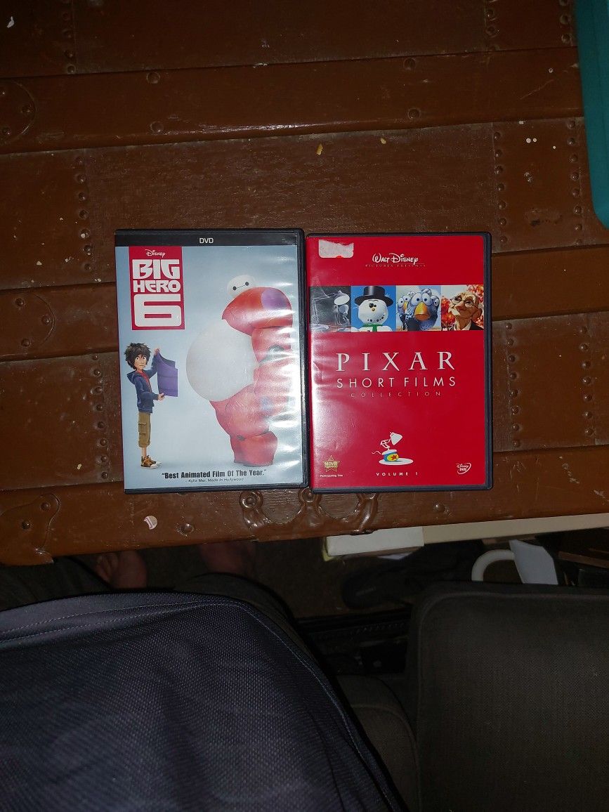 2 Disney DVDs Big Hero 6 and Pixar Short Films Collections Volume 1