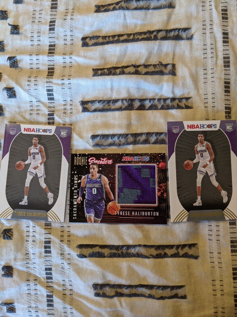 Tyrese Haliburton Rookie Sweater Plus 2 Gold Foil And Hit Box 