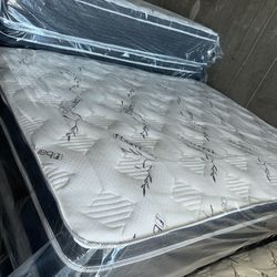 Brand new Queen size pillow top mattress set