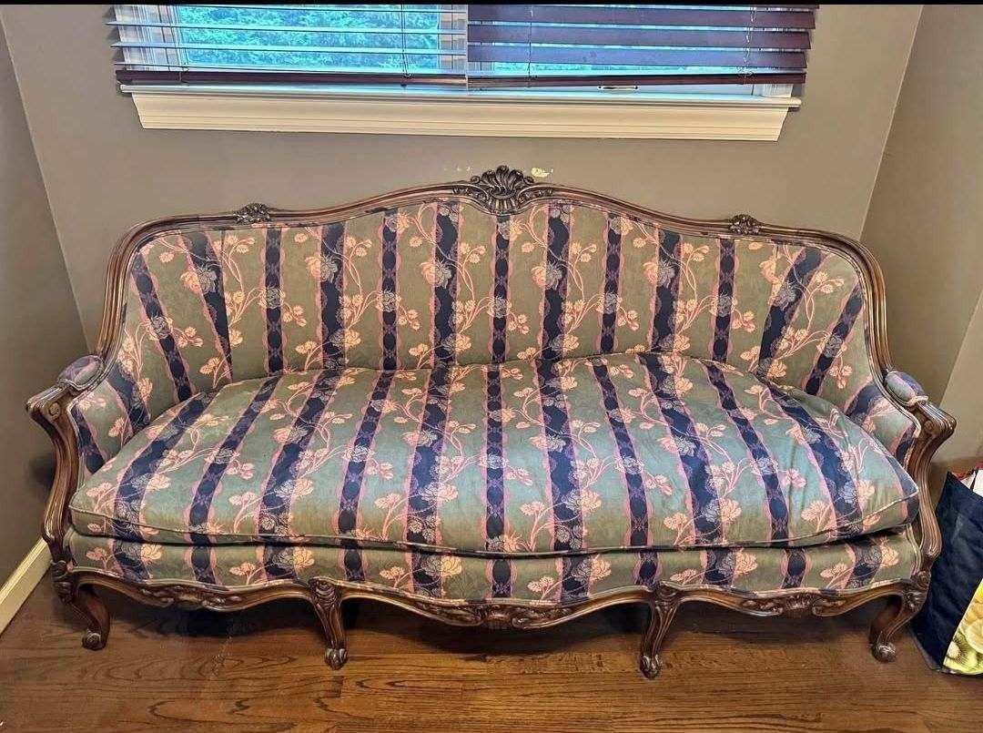 Upholstered antique couch - $1,200