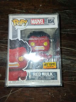 Funko Pop Marvel Red Hulk #854 Hot Topic Exclusive