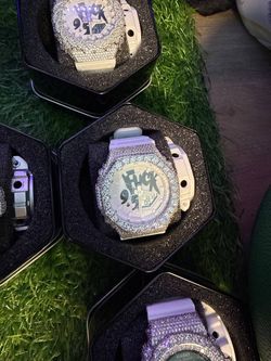 White design moissanite bussdown g shock