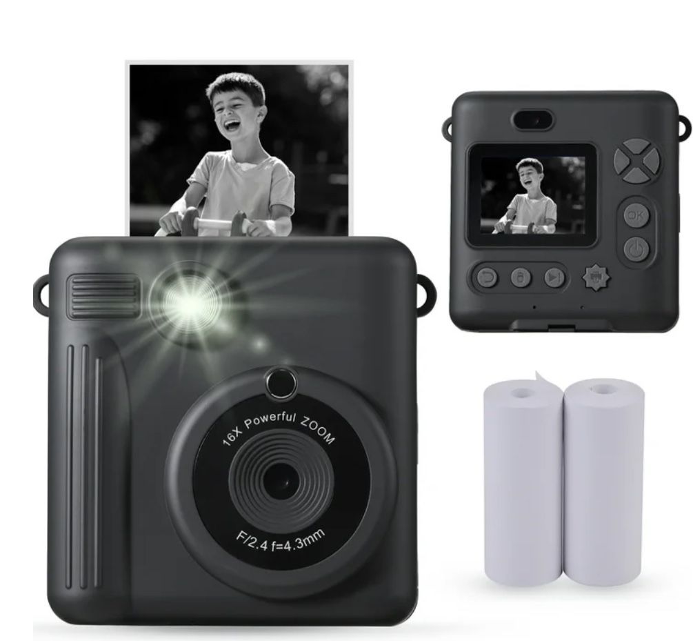 Vivitar InstaPrint Digital Camera, 12MP, 4 Games, 2 Rolls of Paper, Instantly Prints 2" X 3" Picture