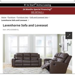 Lavernhorne Reclining Sofa With Drop Down Table