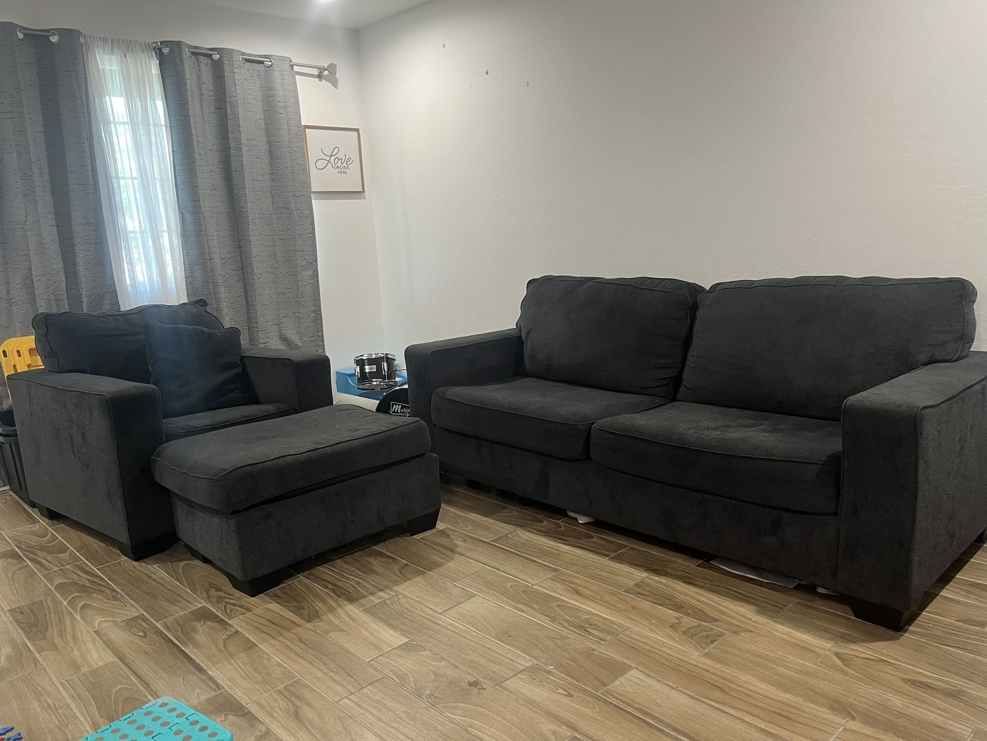 Sofa, Chair And Ottoman