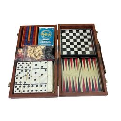 Travel Games Padded Case Checkers Chess Cribbage Backgammon Dominoes Cards