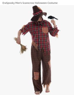 NEW SPOOKY ADULT SCARECROW HOLLOWEEN COSTUME LARGE