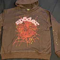 Brown and pink star spider hoodie 