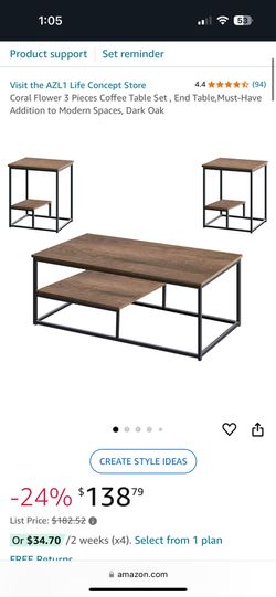 Coffee Table And End Tables
