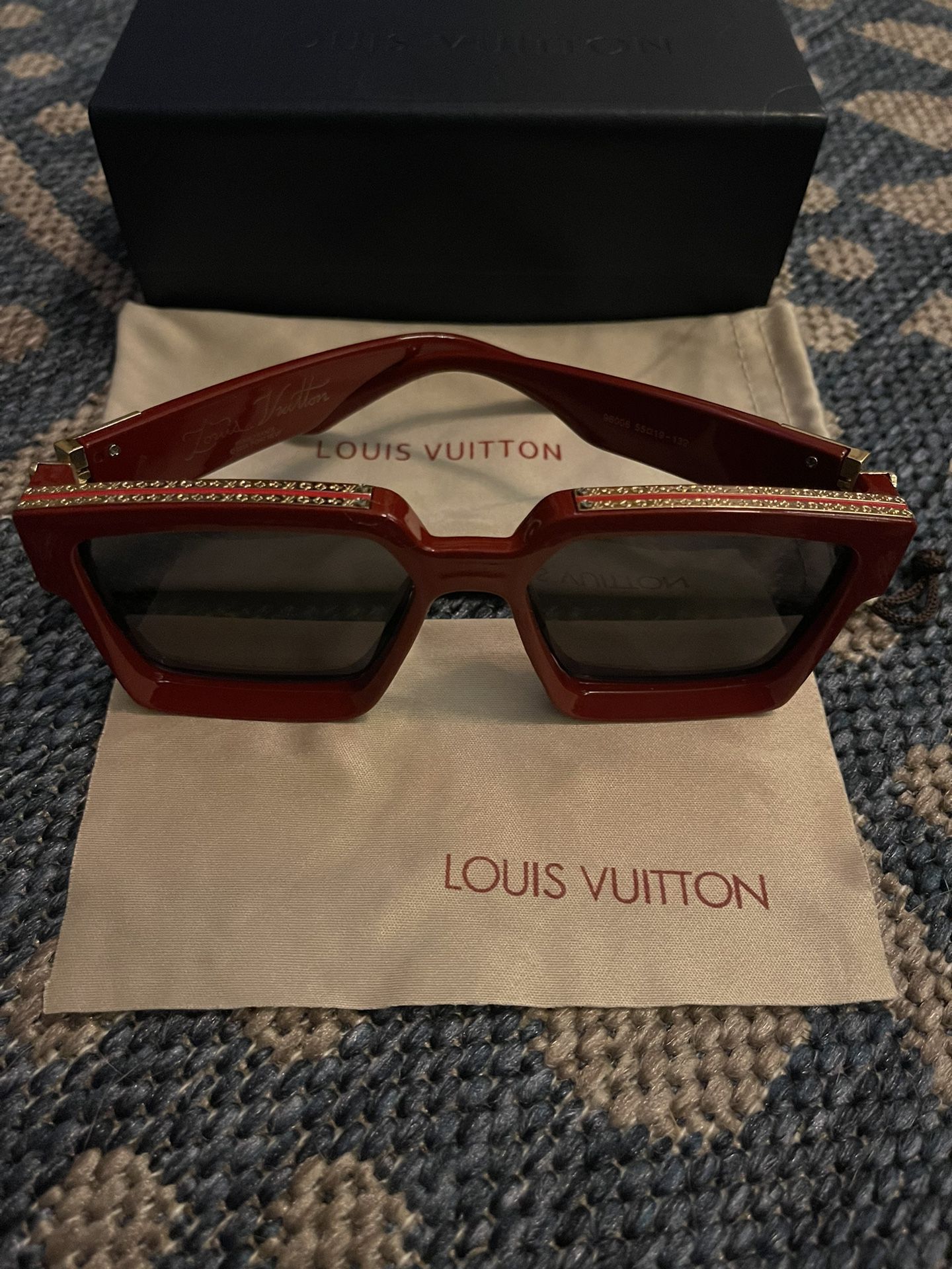 Authentic Louis Vuitton 1.1 Millionaire Sunglasses- Red