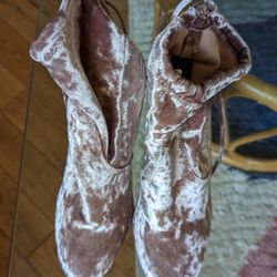 Pink Velvet Heels
