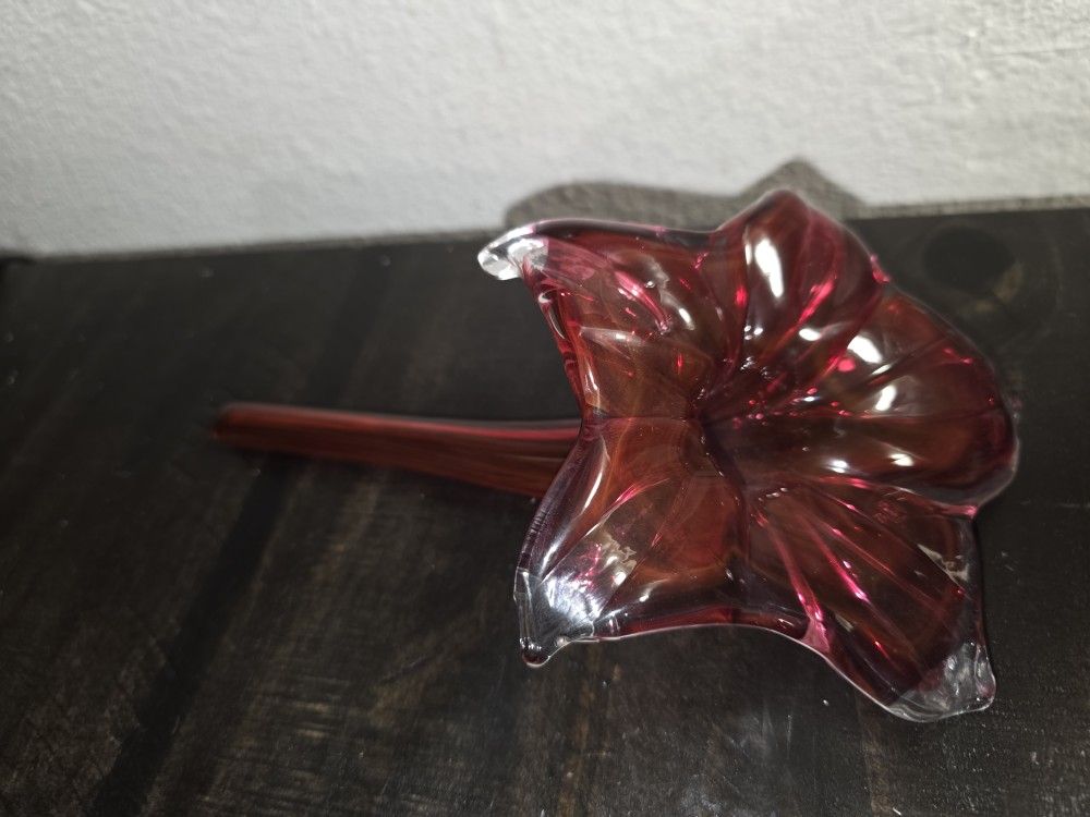 Vintage Handblown Glass Flower