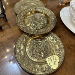 Vintage Brass Wall Plates 