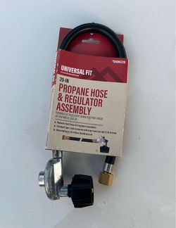 Propane Hose - 20” Universal Fit, Propane & Regulator Assembly with 3/8” Flare Hose Ending Female Hex Nut. “Brand New”.