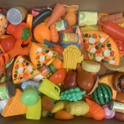 Box Of Toy Food And Drinks