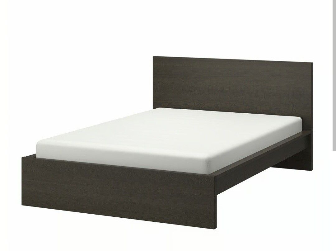 ikea malm queen bed frame with 2 storage drawers