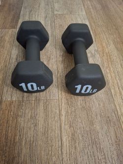 10 LB Hex Dumbbells Pair