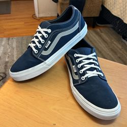 VANS PopCush Skateboard Suede Navy Blue/Gray Shoes Men’s Size 11 -#721356