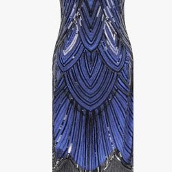 fundaisy | Dresses | Fundaisy Blue Black Sequin Sleeveless Gatsby...