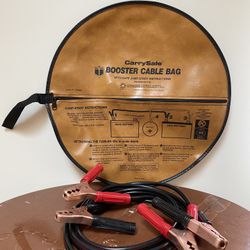 Vintage Like NEW 1984 CarrySafe Battery Booster Cables & Bag Made In USA