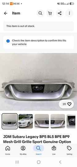 JDM Subaru Legacy BP5 BL5 BPE BP9