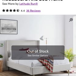 King Size Upholstered Wingback Bed Frame