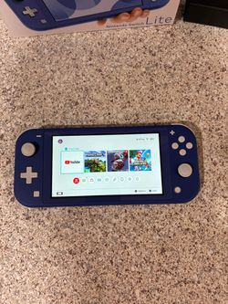 Nintendo switch lite with case and game