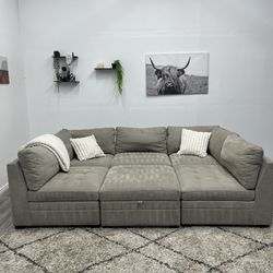 Gray Modular Sectional Couch 