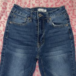 Dark Blue Wash Flare Jeans