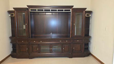 Wood Entertainment Unit and wood Armoire Dresser
